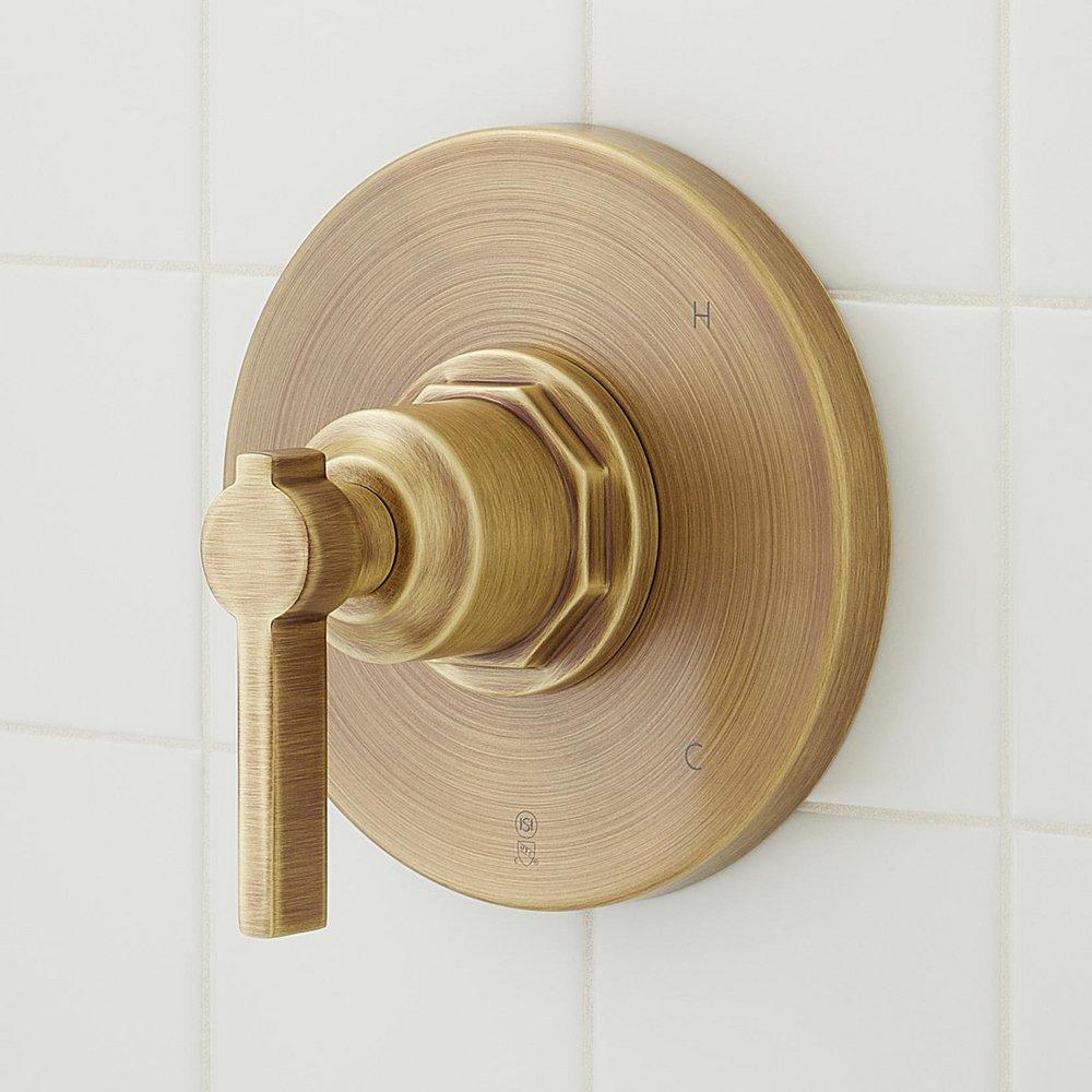 GREYFIELD PRESSURE BALANCE SHOWER SYSTEM - AGED BRASS 