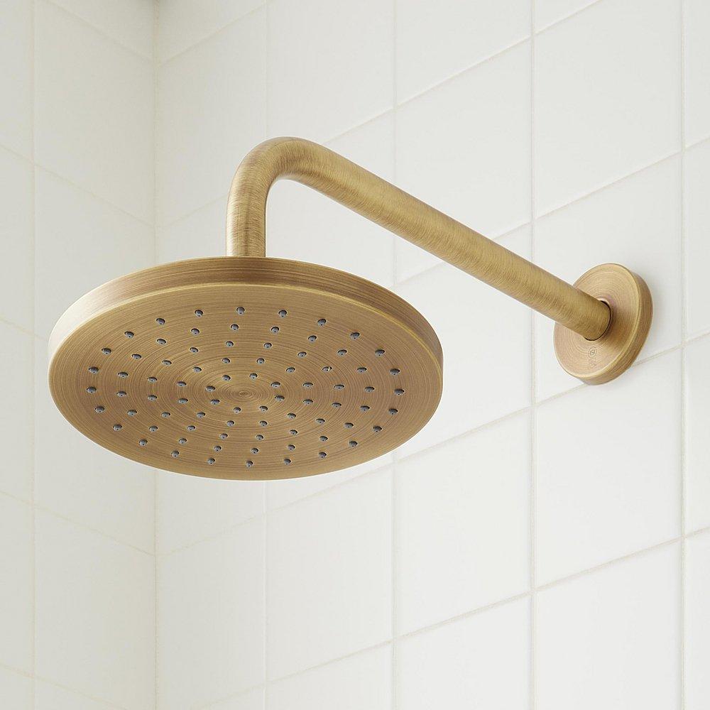 Single Function Pressure Balanced Shower System in Aged Brass 