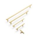 3-3/4 BRIXLEE RIBBED KNURLED BRASS CABINET PULL - SATIN BRASS 