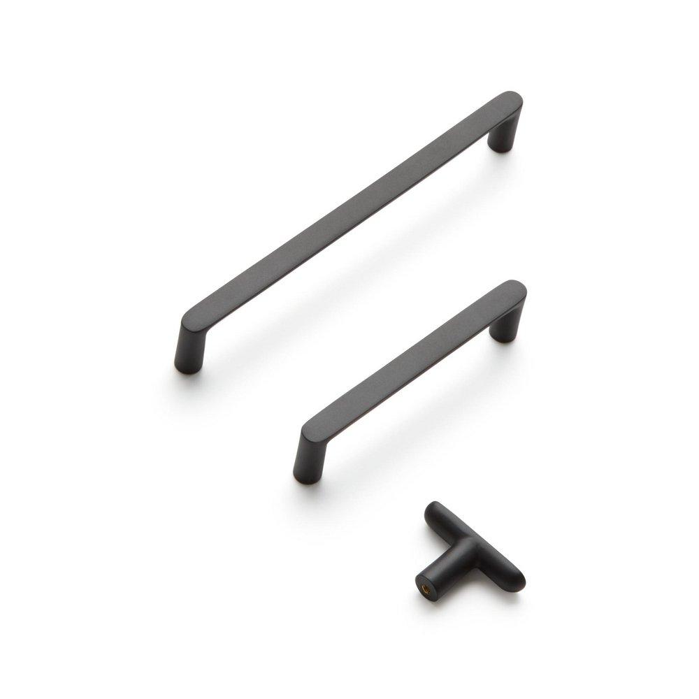 NOVAK BRASS T KNOB - MATTE BLACK 