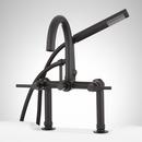 SEBASTIAN DECK-MOUNT TUB FAUCET - LEVER HANDLES - 4 COUPLERS - MATTE BLACK 