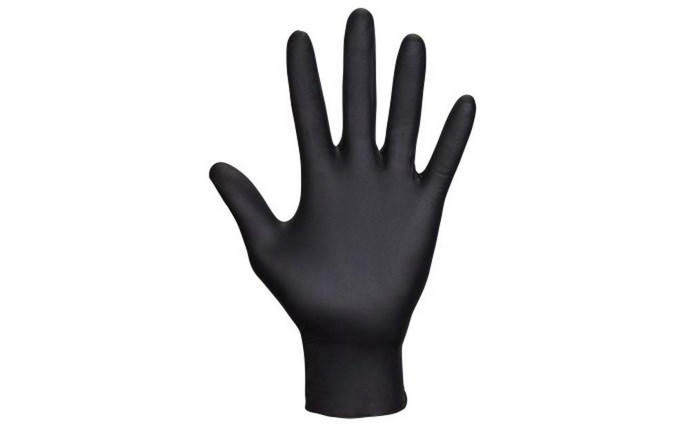 SAS Safety Black 6 mil Nitrile Exam and Powder Free Disposable Glove in Black (Box of 100) 