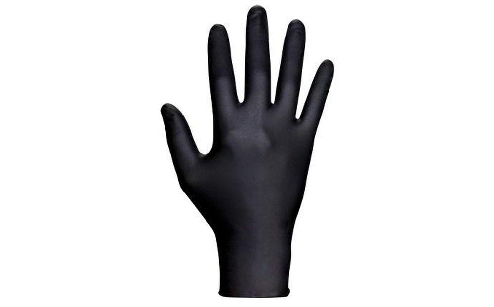 SAS Safety Black 6 mil Nitrile Exam and Powder Free Disposable Glove in Black (Box of 100) 