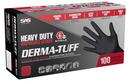 DERMA-TUFF HEAVY DUTY DISPOSABLE NITRILE GLOVES LARGE 