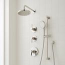 Thermostatic Shower System in Polished Nickel with Shower Head, Hand Shower, Slide Bar, Shower Arm, Hose, and Valve Trim - Valve Included