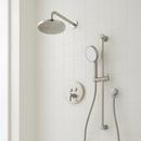 Pressure Balanced Shower System in Brushed Nickel with Shower Head, Slide Bar, Hand Shower, Hose and Valve Trim with Diverter - Valve Included