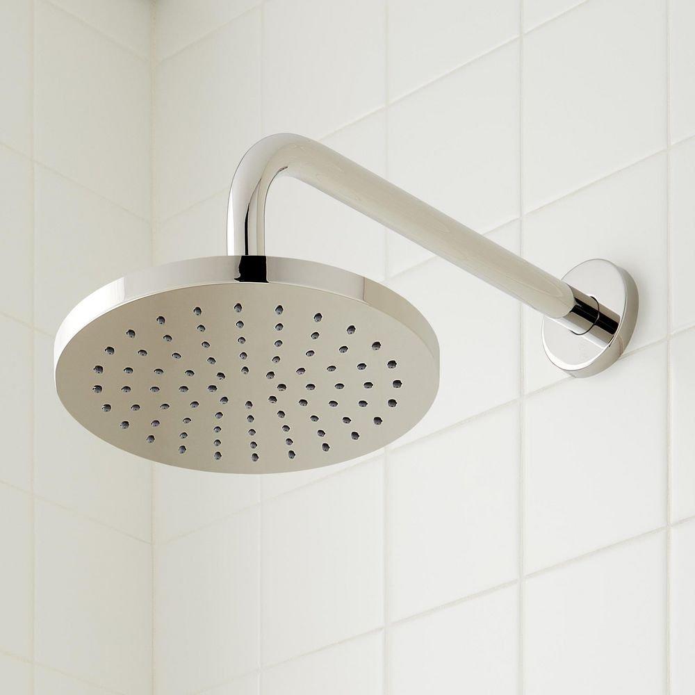 Signature Hardware Polished Nickel Pressure Balanced Shower System with Shower Head, Slide Bar, Hand Shower, Hose and Valve Trim with Diverter - Valve Included 