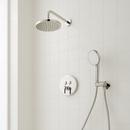 Pressure Balanced Shower System in Polished Nickel with Shower Head, Hand Shower, Hose, and Valve Trim with Diverter - Valve Included