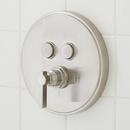 Signature Hardware Brushed Nickel Pressure Balanced Shower System with Dual Shower Heads, Valve Trim and Diverter - Valve Included 