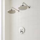 Pressure Balanced Shower System in Polished Nickel with Dual Shower Heads, Valve Trim and Diverter - Valve Included