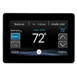 2H/2C Stage Programmable Thermostat in Black