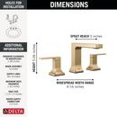 Two Handle Widespread Bathroom Sink Faucet in Champagne Bronze 