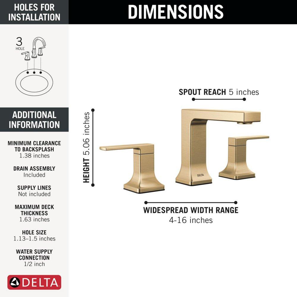 Two Handle Widespread Bathroom Sink Faucet in Brilliance&reg; Champagne Bronze 