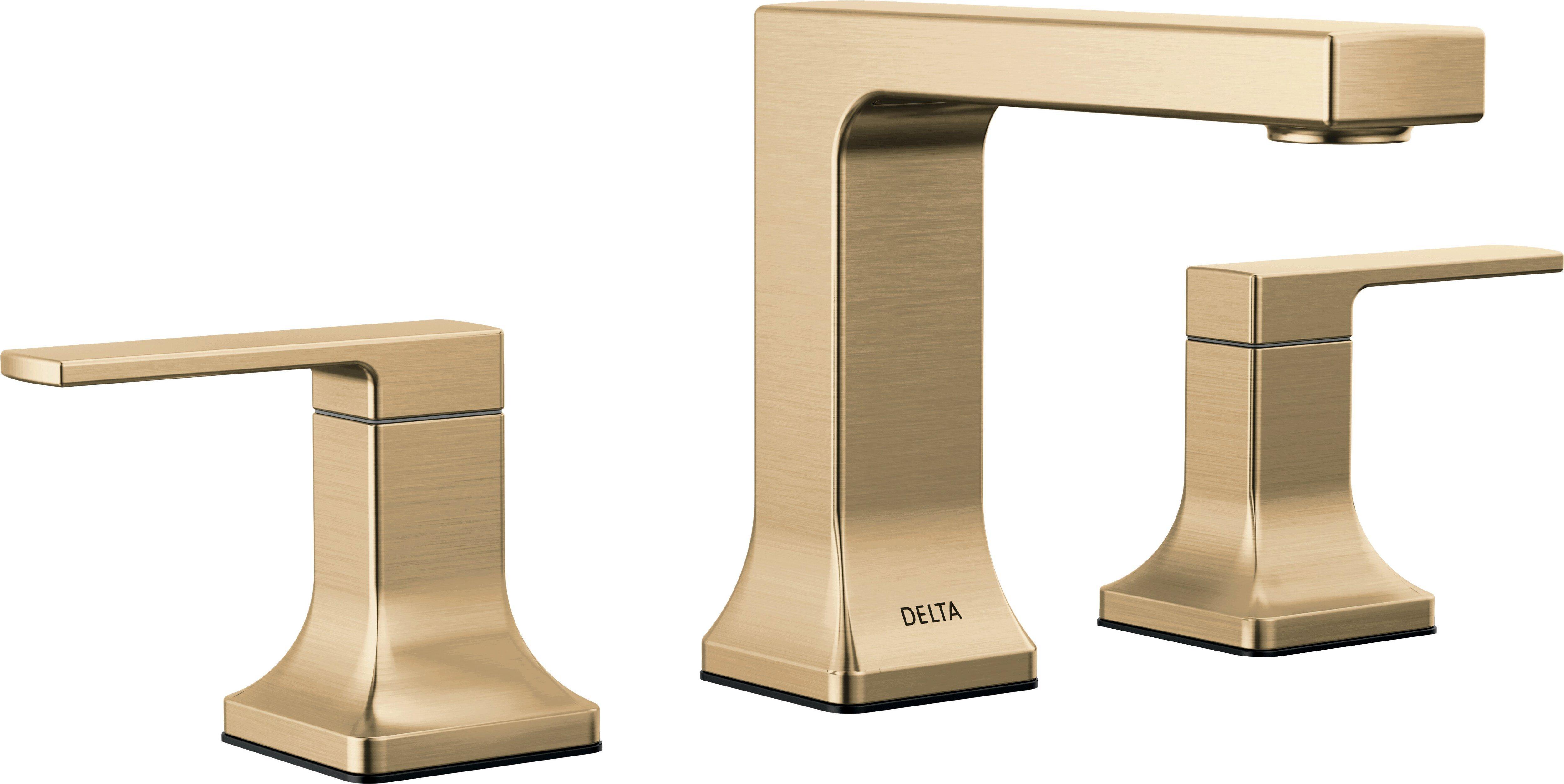 Delta Faucet Brilliance Champagne Bronze Two Handle Widespread Bathroom Sink Faucet 