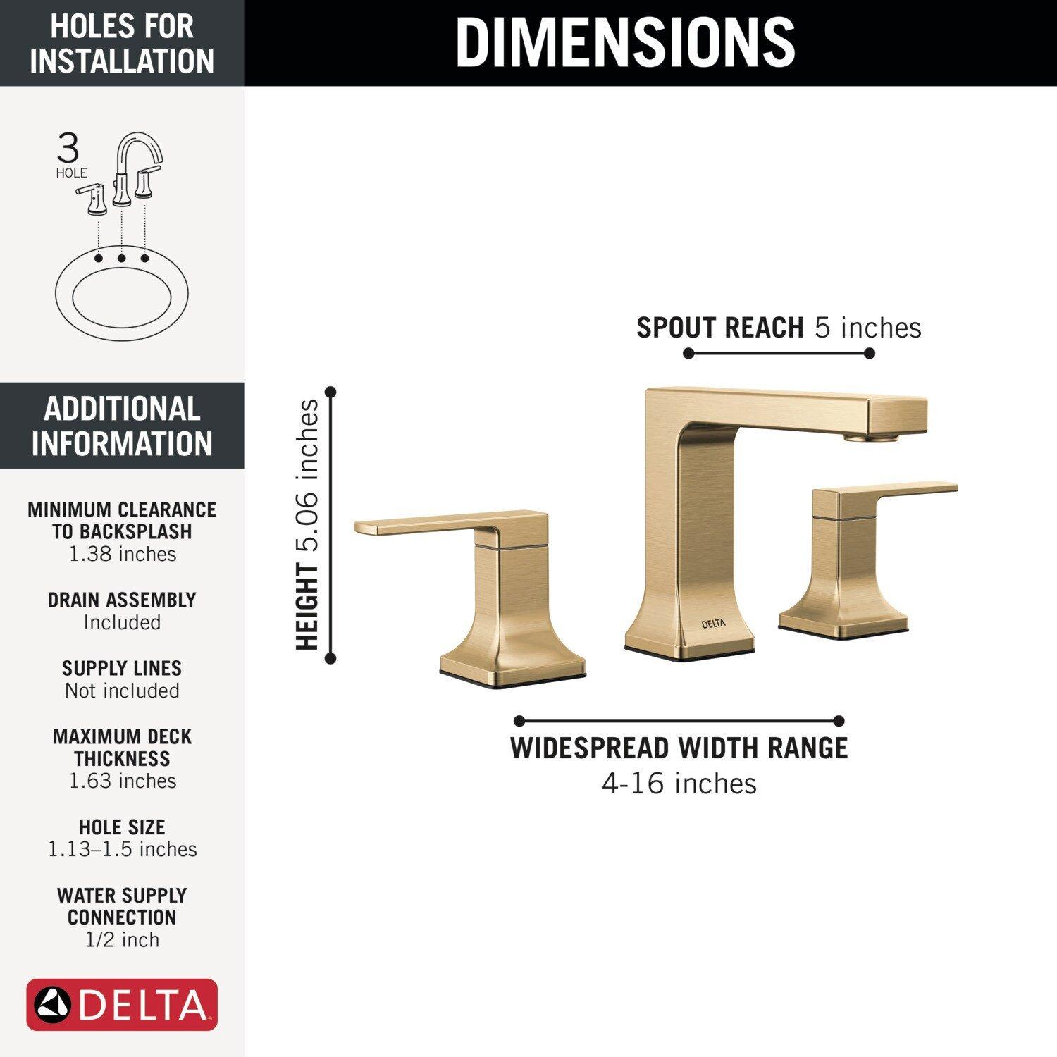 Delta Faucet Brilliance Champagne Bronze Two Handle Widespread Bathroom Sink Faucet 
