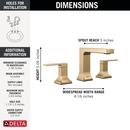 Delta Faucet Brilliance Champagne Bronze Two Handle Widespread Bathroom Sink Faucet 