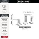 Delta Faucet Chrome Two Handle Widespread Bathroom Sink Faucet 