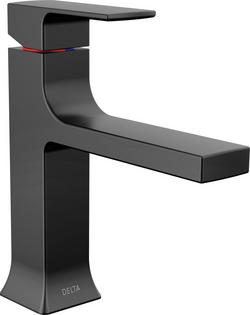 Single Handle Monoblock Bathroom Sink Faucet in Matte Black