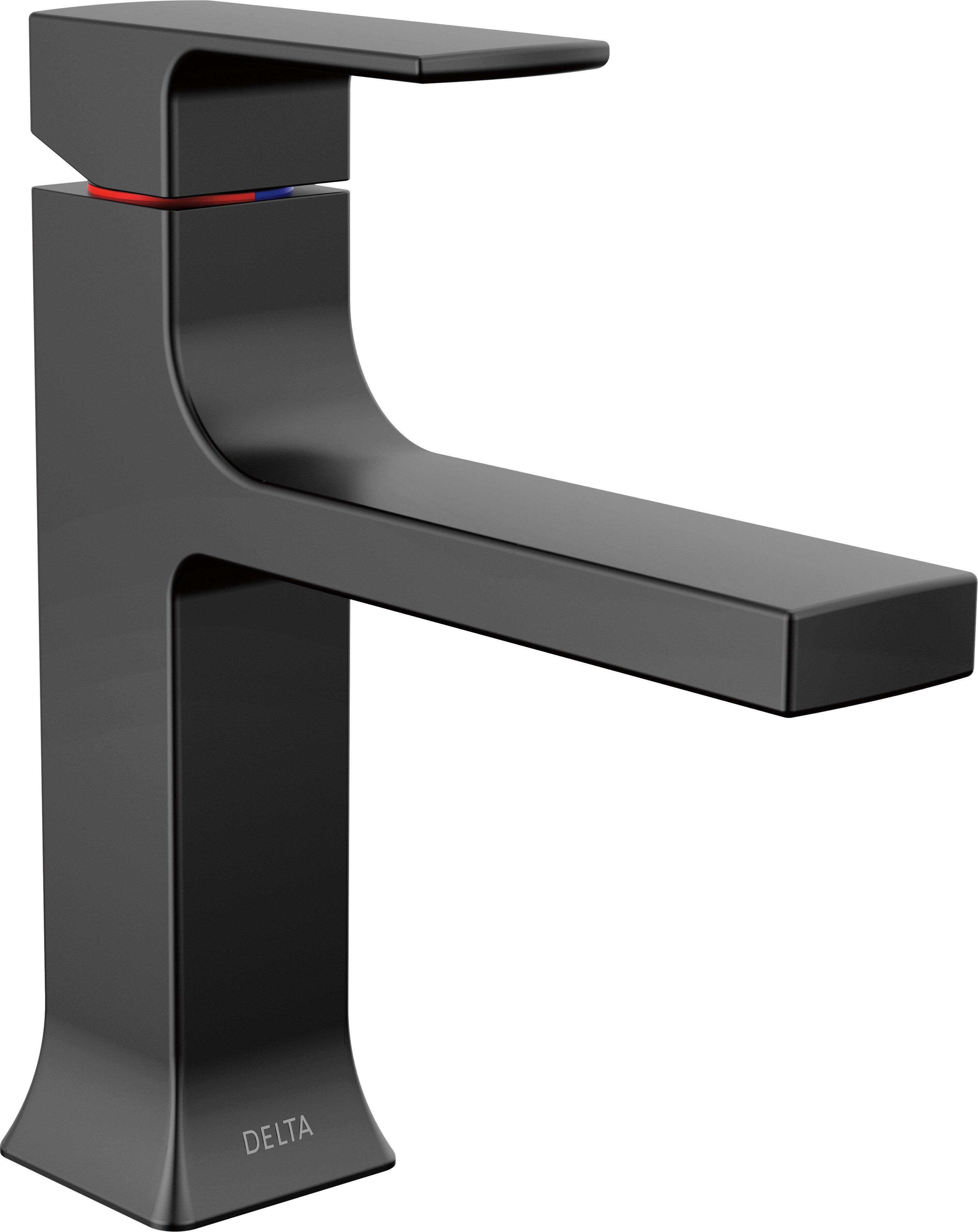 Delta Faucet Matte Black Single Handle Monoblock Bathroom Sink Faucet 