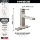 Single Handle Monoblock Bathroom Sink Faucet in Brilliance&reg; Stainless 