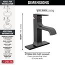 Single Handle Monoblock Bathroom Sink Faucet in Matte Black 