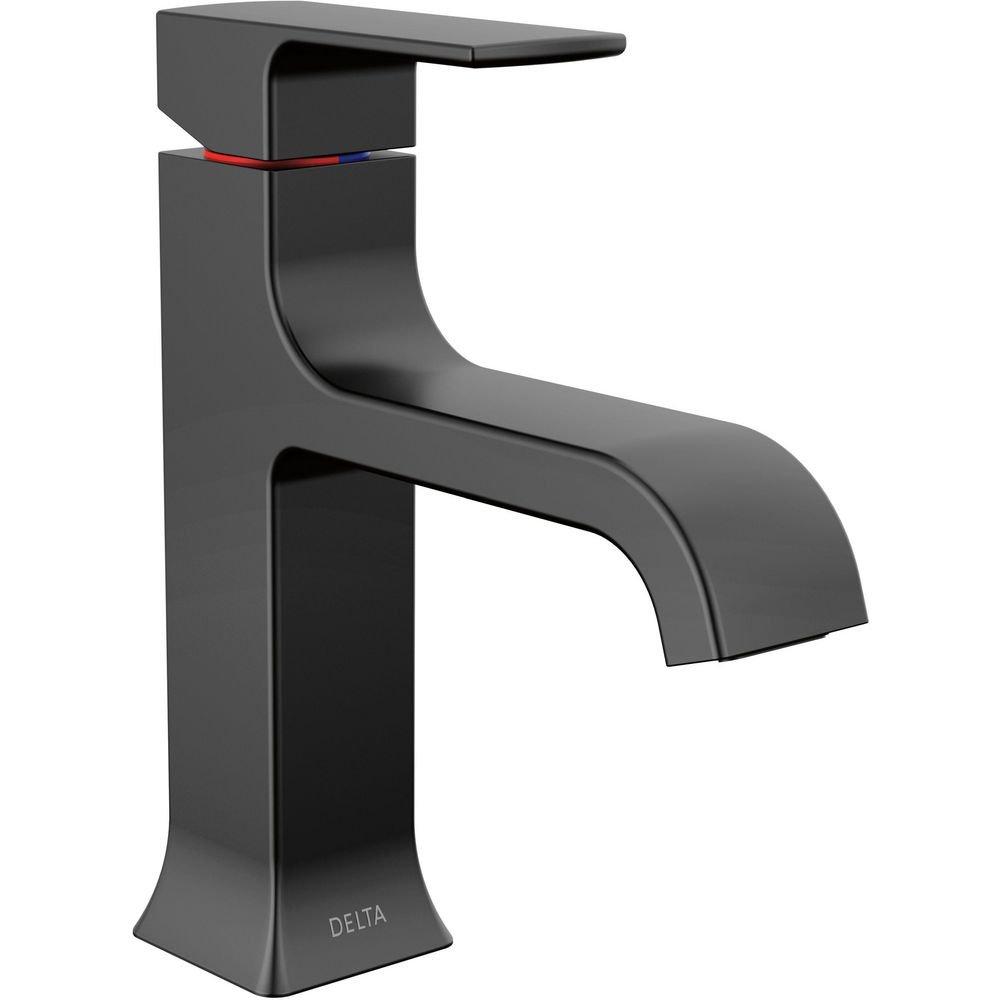 Delta Faucet Matte Black Single Handle Monoblock Bathroom Sink Faucet 