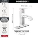 Single Handle Monoblock Bathroom Sink Faucet in Chrome 