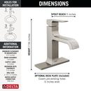 Single Handle Monoblock Bathroom Sink Faucet in Brilliance&reg; Stainless 