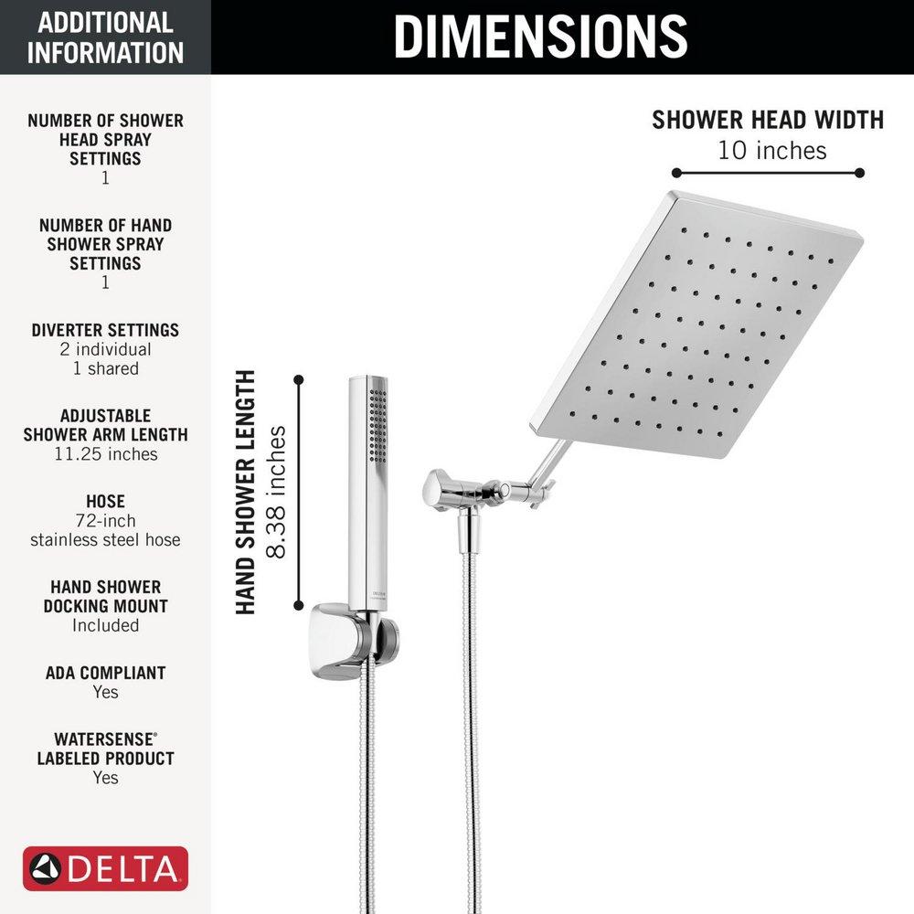 Delta Faucet Chrome Single Function Showerhead 