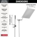 Delta Faucet Chrome Single Function Showerhead 