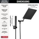 Delta Faucet Matte Black Single Function Showerhead 