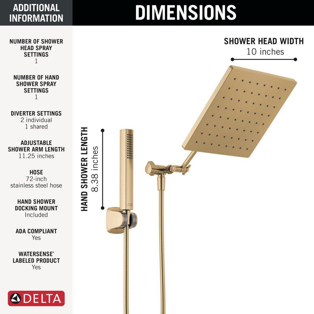 Delta Faucet Champagne Bronze Single Function Showerhead 