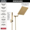 Delta Faucet Champagne Bronze Single Function Showerhead 