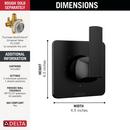 Velum &trade; Single Handle Diverter Trim in Matte Black 