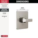 Delta Faucet Stainless Single Handle Pressure Balancing Valve Trim 