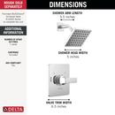 Delta Faucet Chrome One Handle Single Function Shower Faucet (Trim Only) 