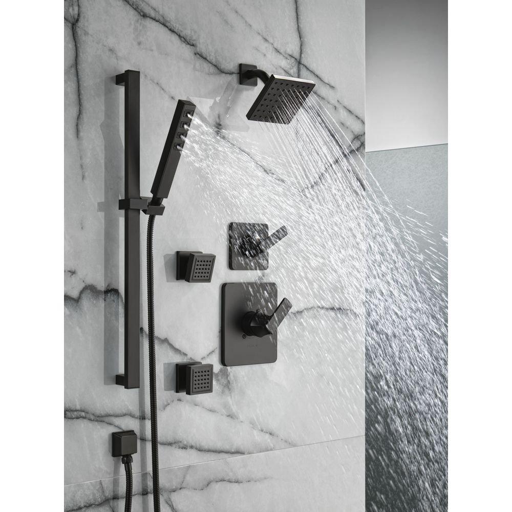 Delta Faucet Matte Black One Handle Single Function Shower Faucet (Trim Only) 