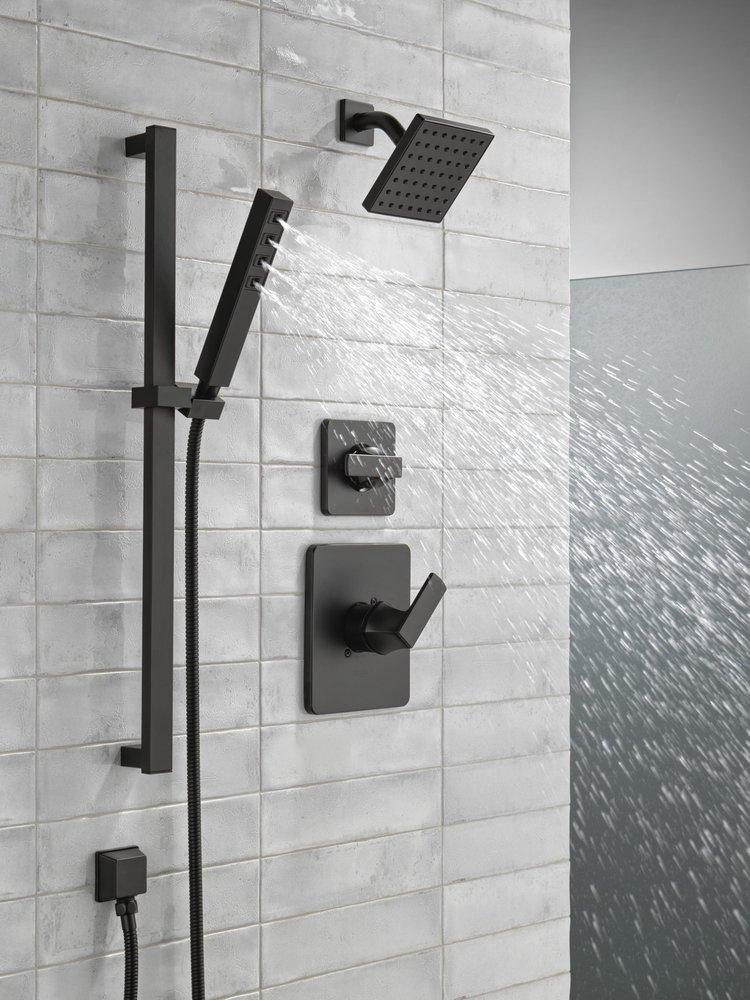 Delta Faucet Matte Black One Handle Single Function Shower Faucet (Trim Only) 