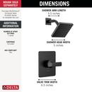 Delta Faucet Matte Black One Handle Single Function Shower Faucet (Trim Only) 