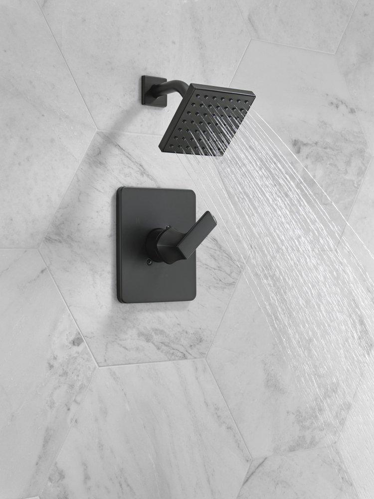 Delta Faucet Matte Black One Handle Single Function Shower Faucet (Trim Only) 