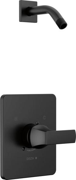 Single Handle Shower Faucet in Matte Black (Trim Only) (Showerhead Sold Separately)