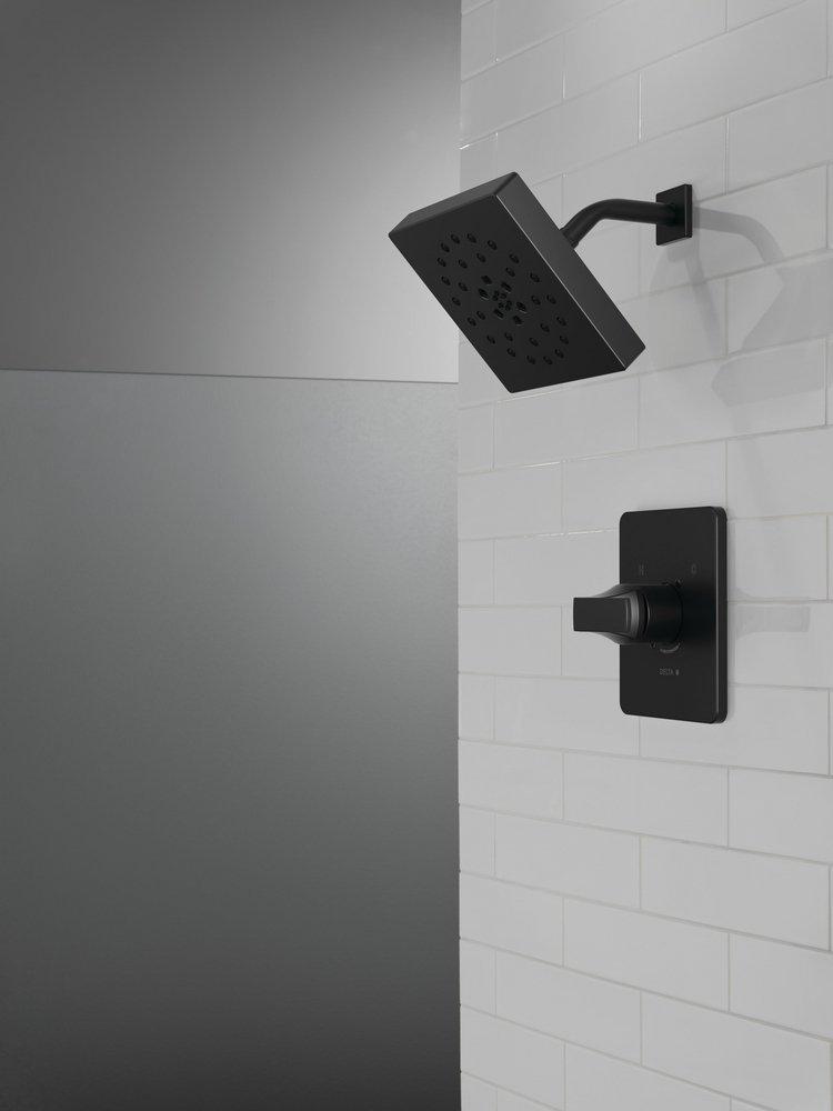 Delta Faucet Matte Black One Handle Single Function Shower Faucet (Trim Only) 