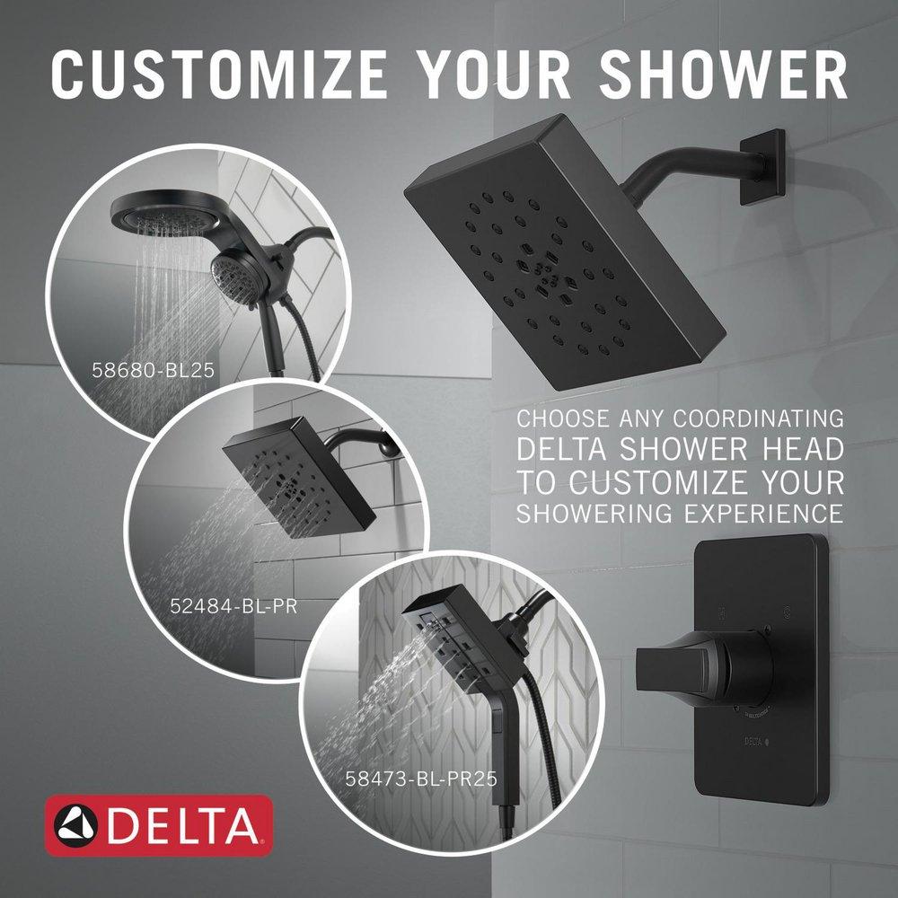 Delta Faucet Matte Black One Handle Single Function Shower Faucet (Trim Only) 