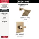 Delta Faucet Champagne Bronze One Handle Single Function Shower Faucet (Trim Only) 