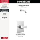 Delta Faucet Chrome One Handle Single Function Shower Faucet (Trim Only) 