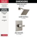 Delta Faucet Stainless One Handle Single Function Shower Faucet (Trim Only) 