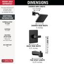 Delta Faucet Matte Black One Handle Single Function Bathtub & Shower Faucet in Chrome (Trim Only) 