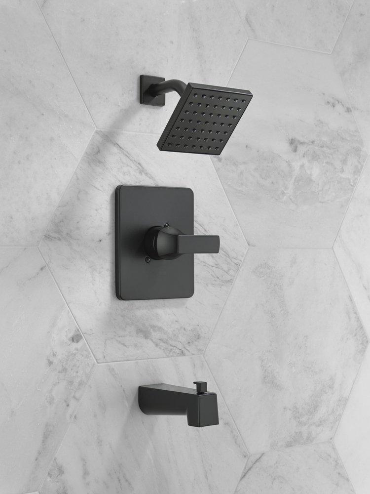 Delta Faucet Matte Black One Handle Single Function Bathtub & Shower Faucet in Chrome (Trim Only) 