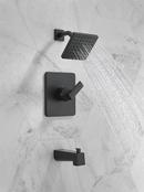 Delta Faucet Matte Black One Handle Single Function Bathtub & Shower Faucet in Chrome (Trim Only) 