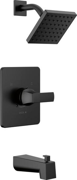 One Handle Single Function Bathtub & Shower Faucet in Matte Black (Trim Only)